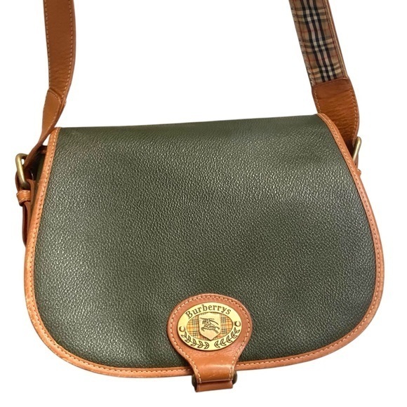 Burberry Burberry Green Messenger Bag Vintage Rare